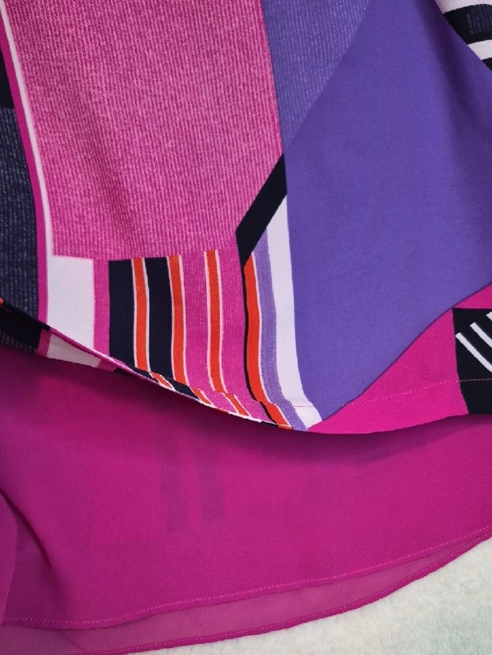 Rose &‎ Olive Women's Pink and Purple Geometric Sleeveless Camisole Size M